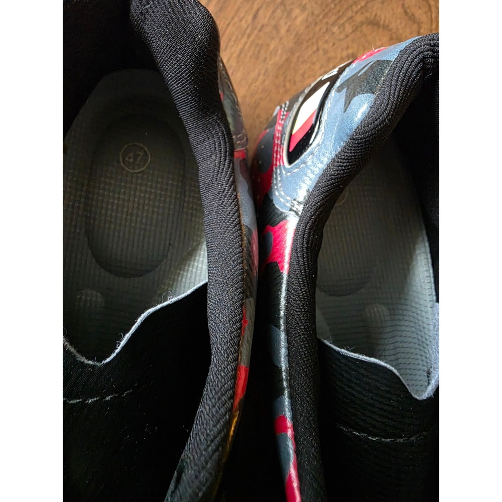 Speed Cycling Shoes Pink Grey Camo Road Bike Spin Shoes with Toe Cages Size 47 - Picture 9 of 9